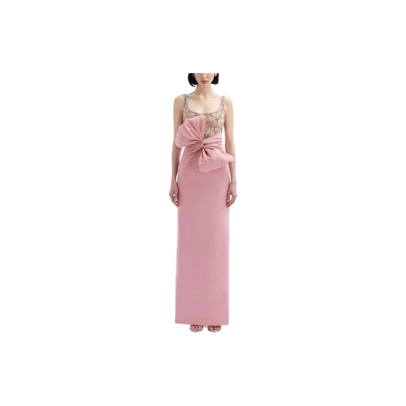Oscar De La Renta Oversize-bow Crystal-embellished Faille Gown-1
