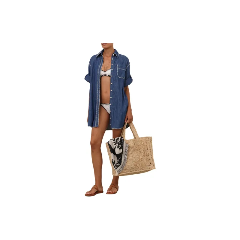 Zimmermann Denim Mini Shirt Dress-5