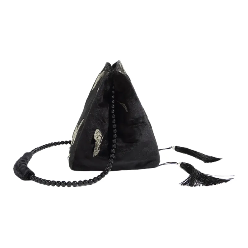 NOMK Nylon Shoulder Bag, Crossbody Bag Regular Women's Black-4