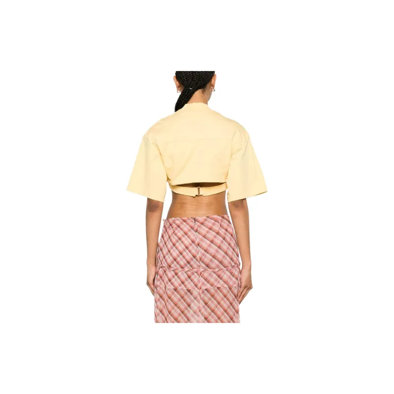 Jacquemus Bahia Twisted Cropped T shirt-2
