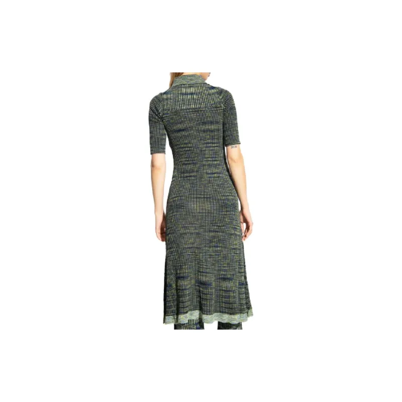 PROENZA SCHOULER Space Dye Ribbed Knit Polo Dress-4