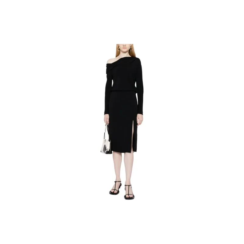 THEORY Off shoulder Midi Dress-1