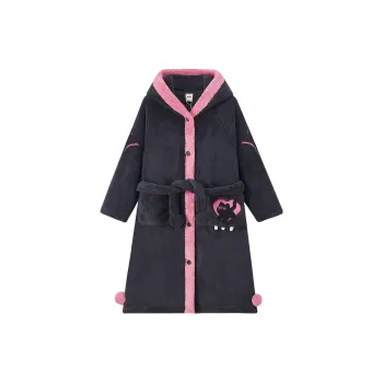 YSO Cool Cat Series Pajama Robe Women's Black