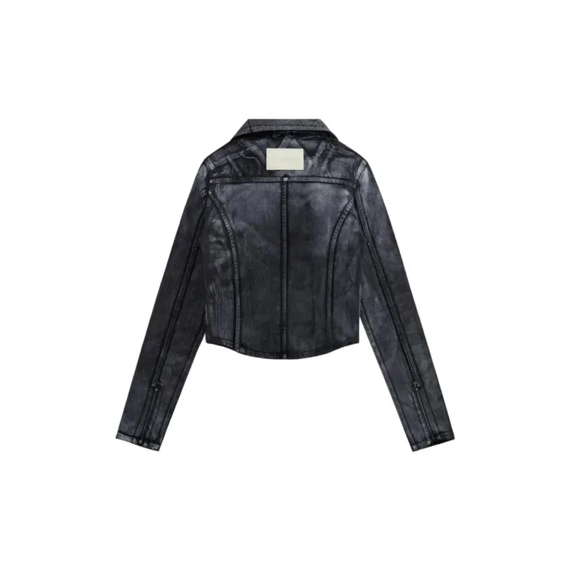 Ottolinger Fitted Denim Jacket 'Black/White'-1
