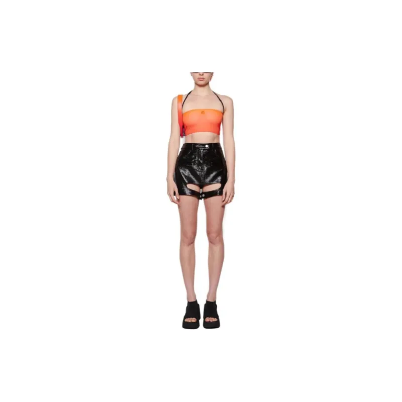 Courrèges Chaps Vinyl effect Miniskirt-1