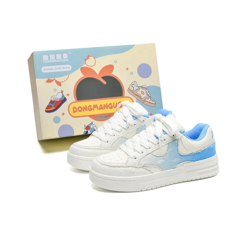 Anime Story Slip Resistant, Abrasion Resistant, Lightweight, Breathable Low Top Skateboard Shoes Unisex Mismatched-30