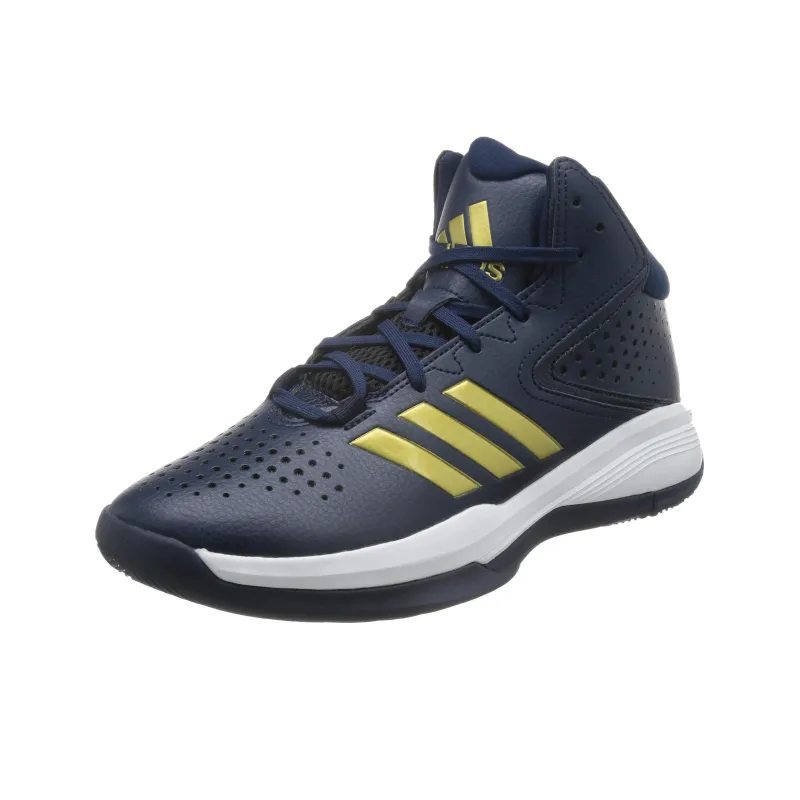 Adidas Anti Slip Wear Resistant Mid Top Basketball Shoes Men's Blue-2