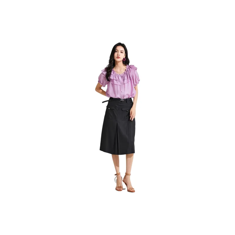 VILAN Shirt Women's Raspberry Purple-0