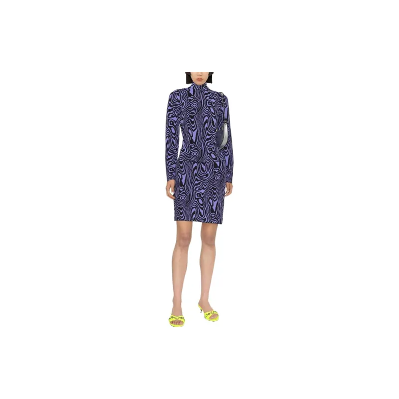 MOSCHINO Graphic pattern Knitted Mini Skirt-1