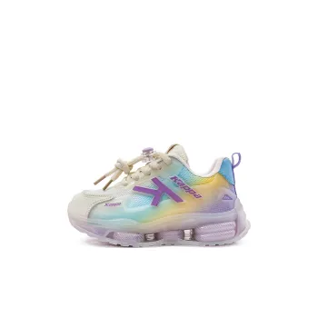 KAPPA KIDS Slip Resistant, Abrasion Resistant, Breathable, Lightweight Kids Lifestyle Shoes White Purple Kids'