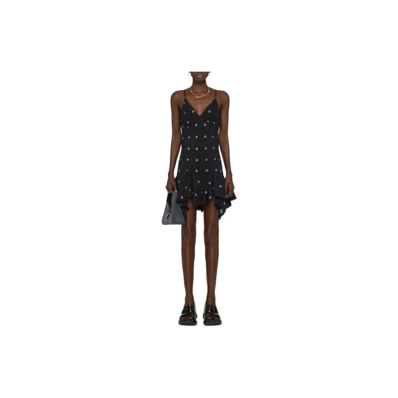 Givenchy Allover 4G Printed Asymmetric Mini Dress-1