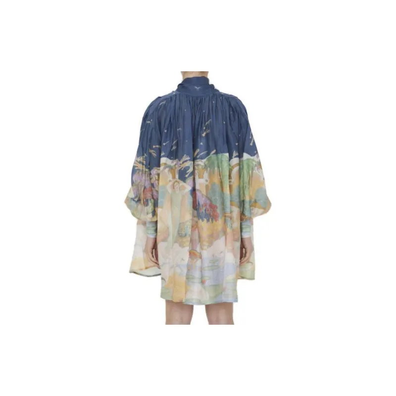 Zimmermann Lyrical Barrel Silk Minidress-3