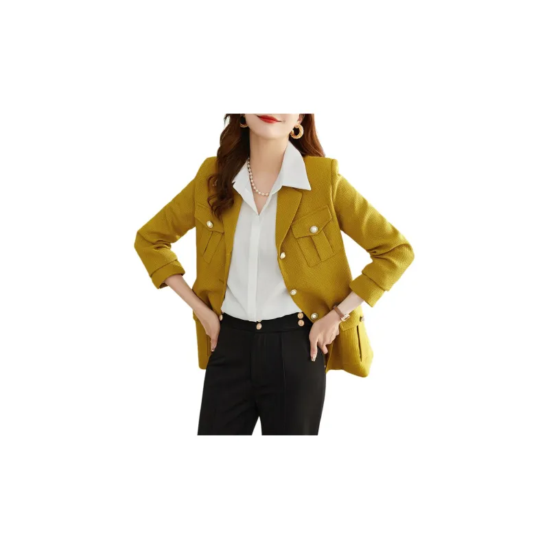TERRE BLEUE Business Suit Women's Yellow-3