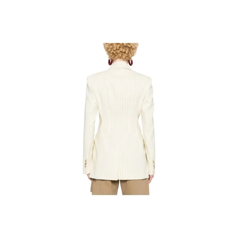 SportMax Striped Single Breasted Jacket-2
