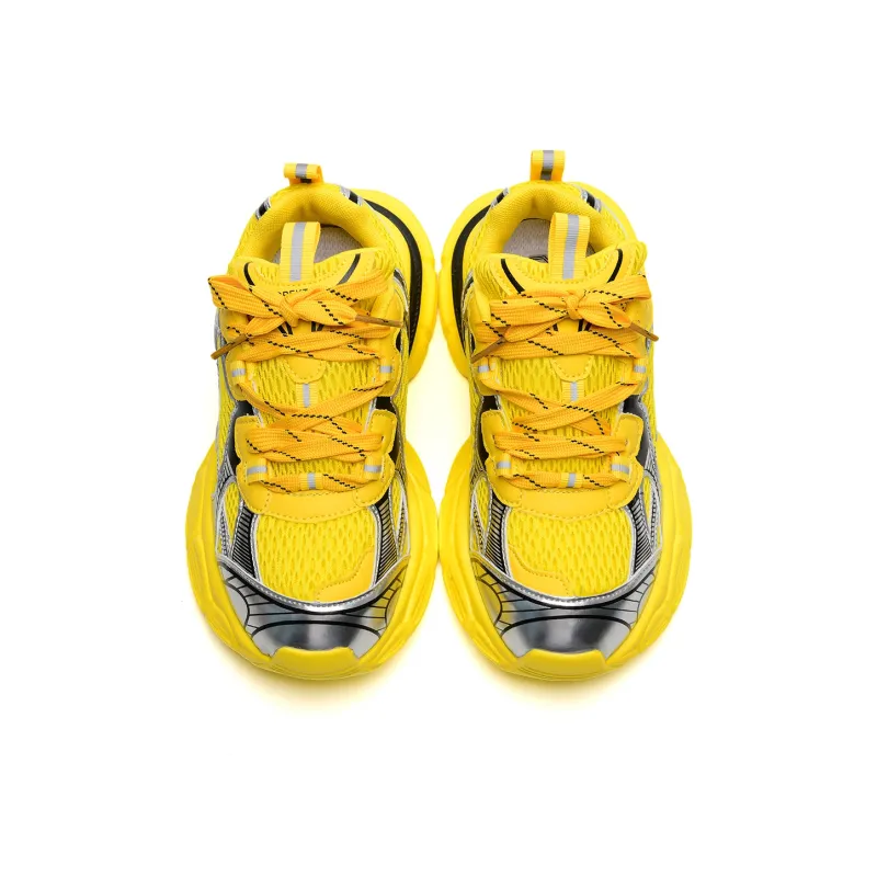 Z.SUO Anti-Slip And Wear-Resistant Height Increasing Low-Top Chunky Sneakers Unisex Yellow-3