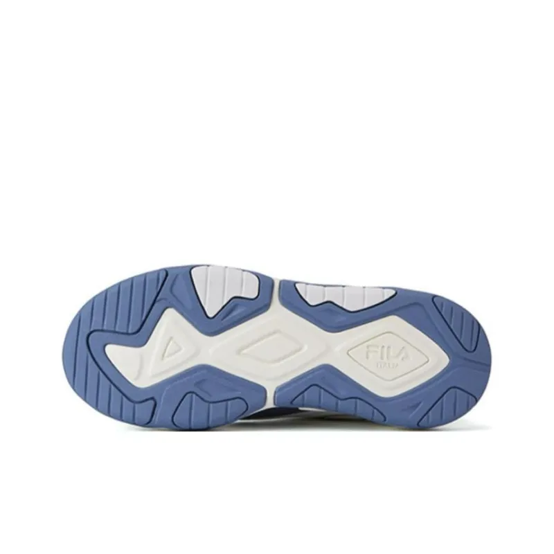 FILA KIDS Knob Buckle Anti Slip Wear Resistant Low Top Skateboard Shoes Blue White Teenagers-3