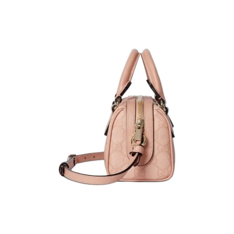 GUCCI Canvas Bag, Shoulder Bag, Crossbody Bag, Handbag Extra Mini Unisex Gray Pink-2