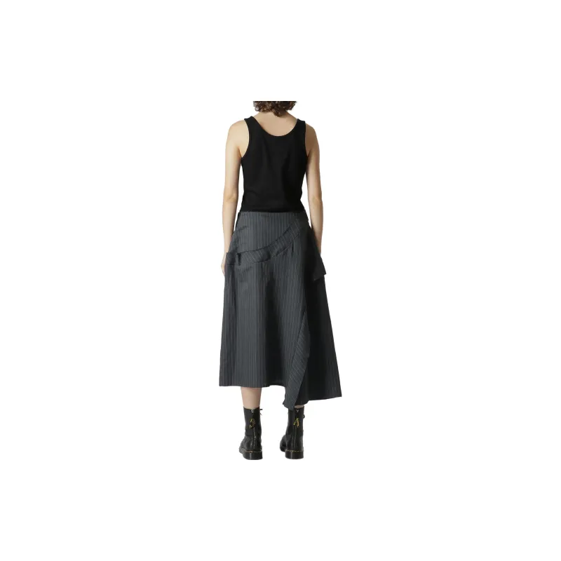 Yohji Yamamoto Casual Long Skirts Women's Gray-3