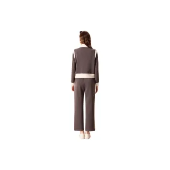 FENHONGMALI Casual Suit Women's Gray