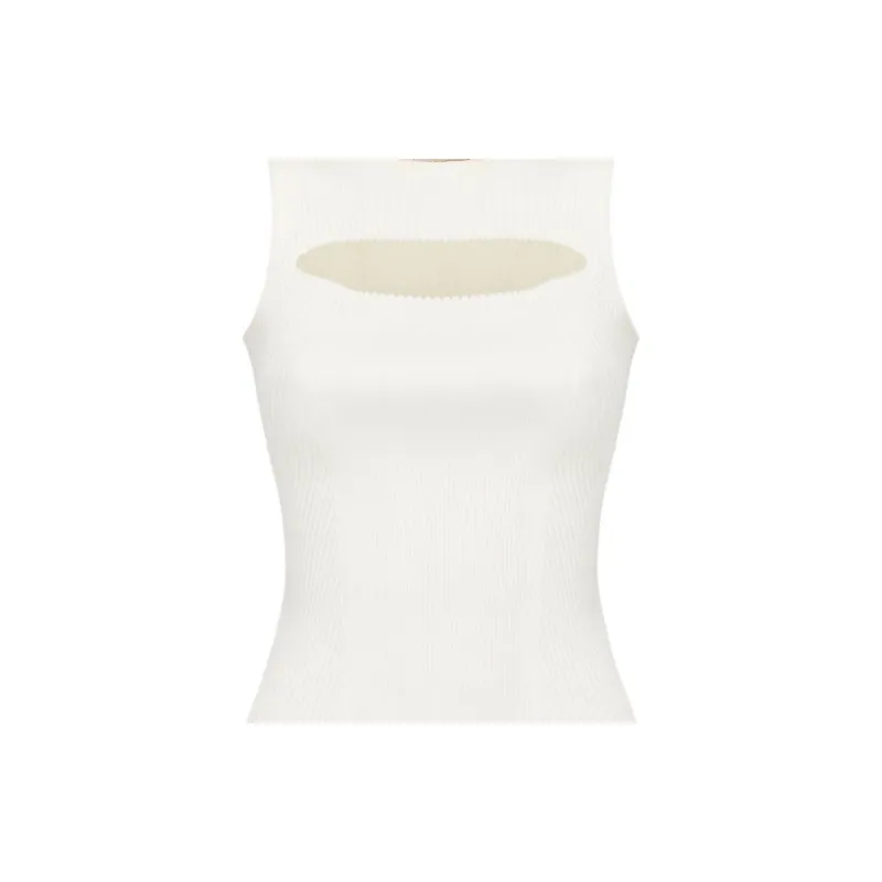 Alexander McQueen Ribbed Knit Cut Out Top-5