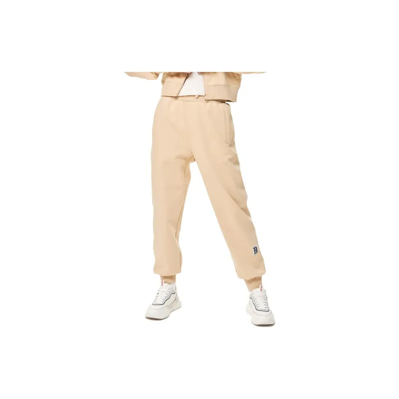 MLB Knitted Sports Pants Women's Light Sandy Brown-2
