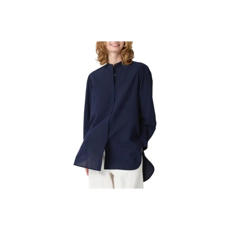 Ines De La Fressange X UNIQLO X Ines De La Fressange Shirts Women's Navy Blue-2