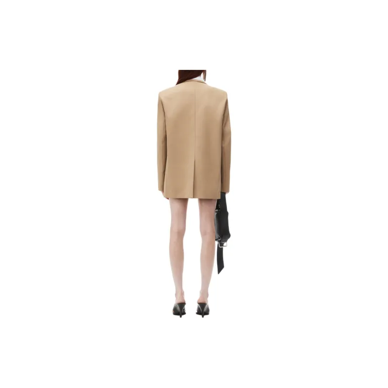 Alexander Wang Pre Styled Layered Logo Patch Single Breasted Blazer-2