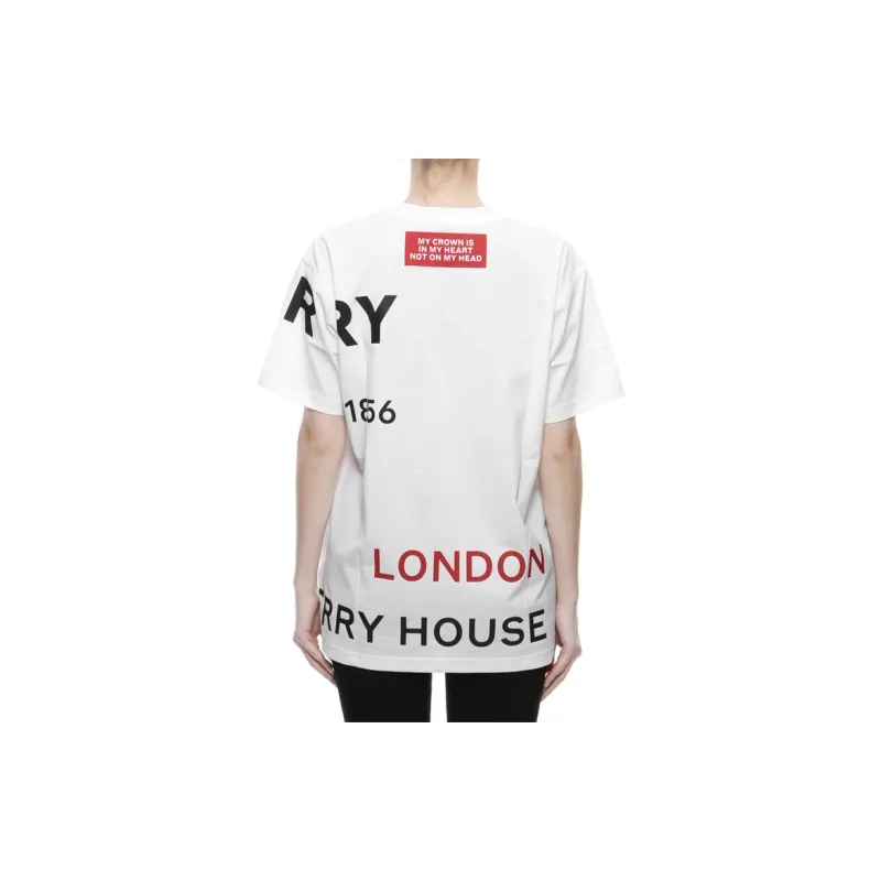 Burberry Regular T Shirt Women's White-4