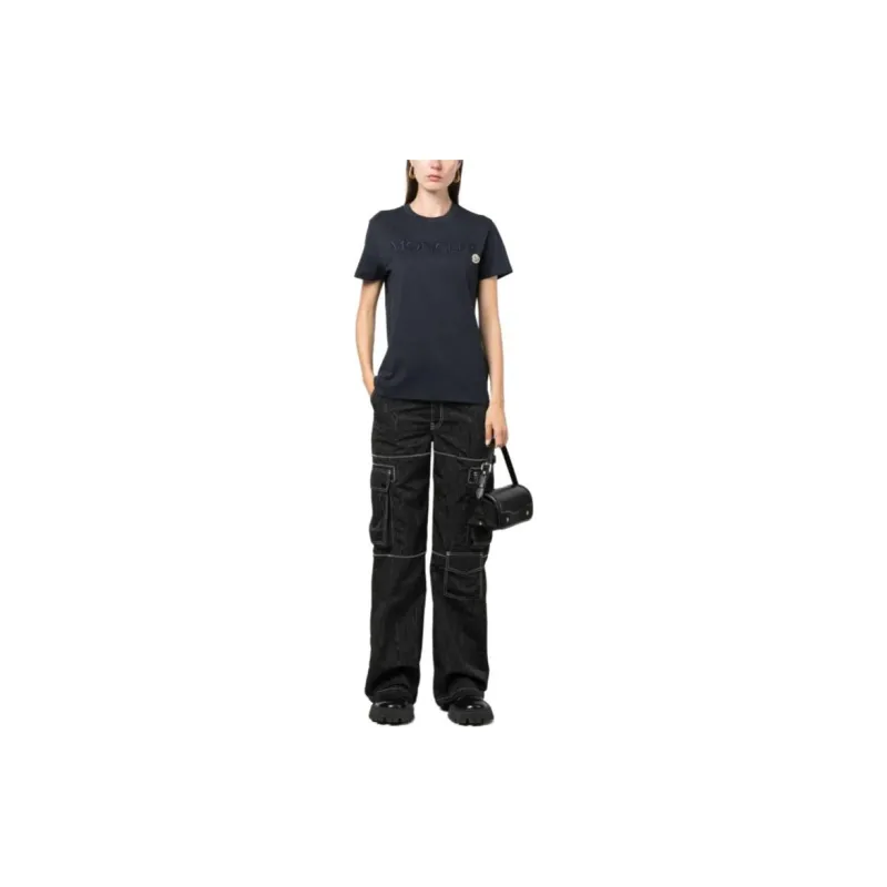 Moncler T Shirts Women's Blue-2