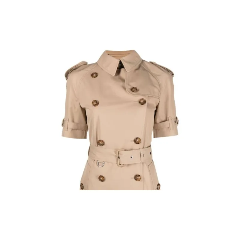 Burberry SS23 Short Sleeved Dress Women's Khaki-4