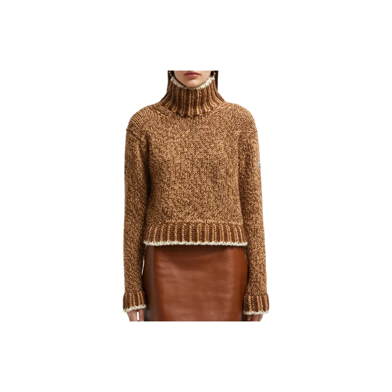 Moncler Logo Patch High Neck Knitted Jumper-1