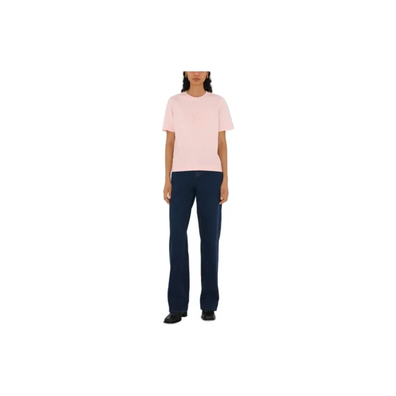 Burberry Logo Embroidered Cotton T shirt-2