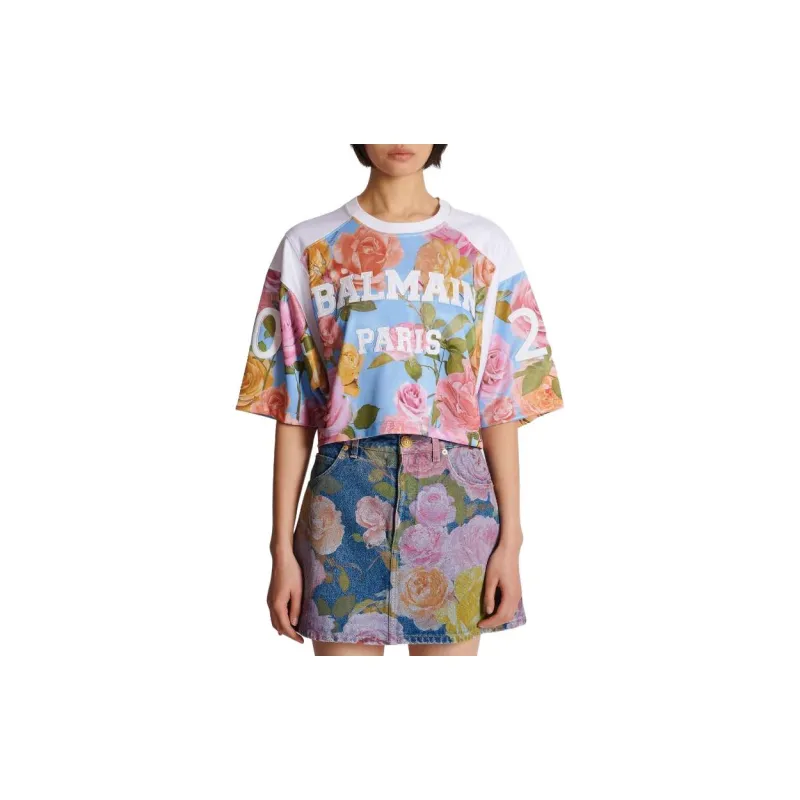 BALMAIN T-Shirts Women's Pink-2