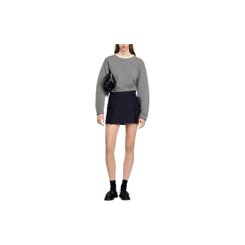 Sandro A line Twill Miniskirt-1