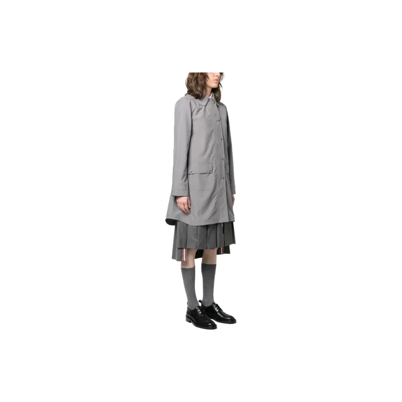 THOM BROWNE Long Sleeved Button Fastened Coat-2