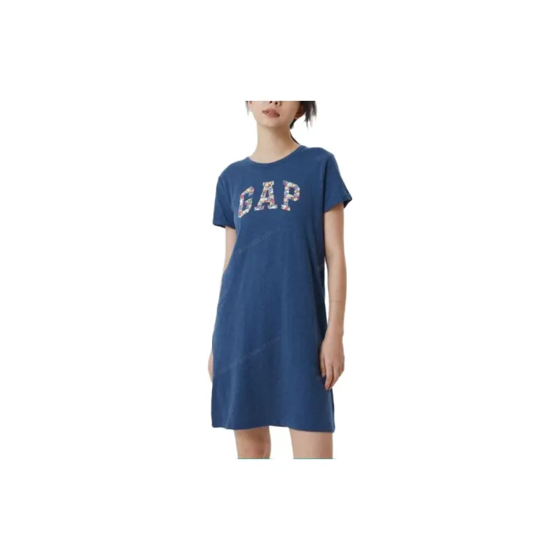 GAP Short-Sleeved Dresses Women's Marine Blue-2