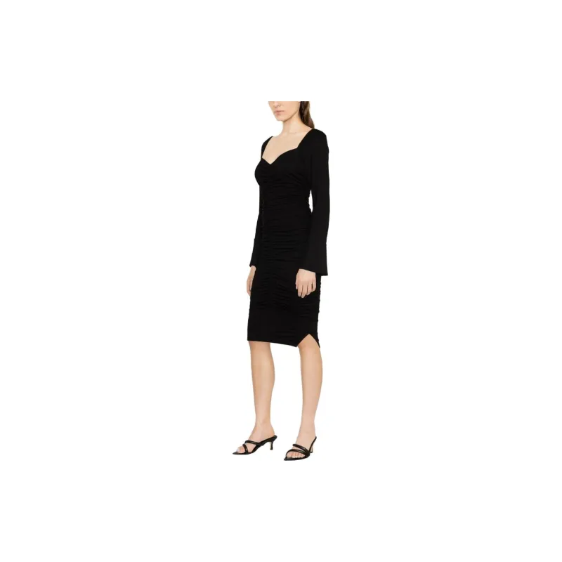 Reformation Long-Sleeved Dresses Women's Black-3