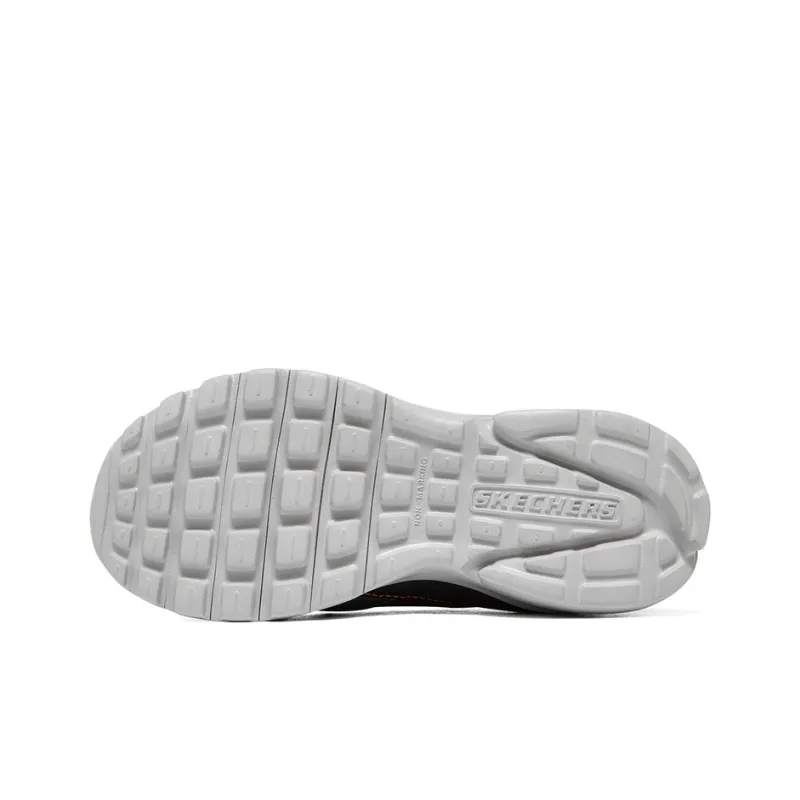 Skechers Razor Fle Slip-Resistant Anti-Kick Cushioning Kids Lifestyle Shoes Black Orange Teenagers-5