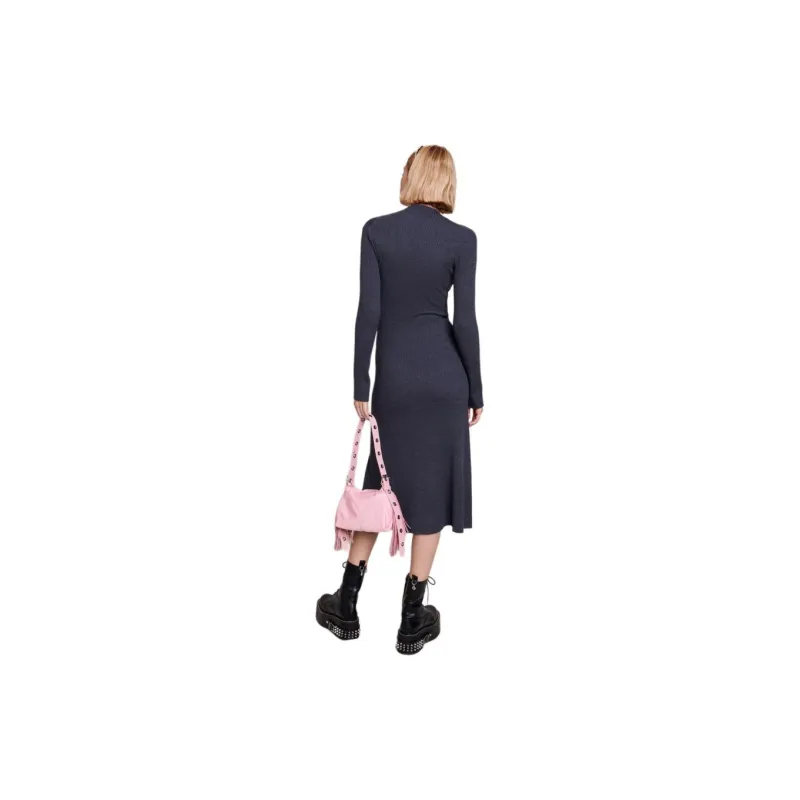Maje Ribbed knit Wool blend Dress-1