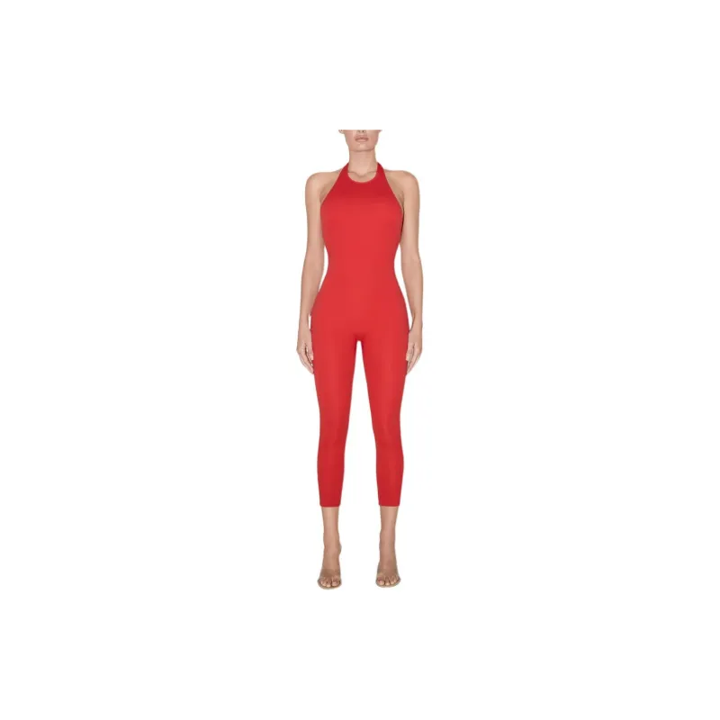 Khy SS24 DROP 009 Smooth Stretch Capri Catsuit Jumpsuit Women's Cherry Pink-2