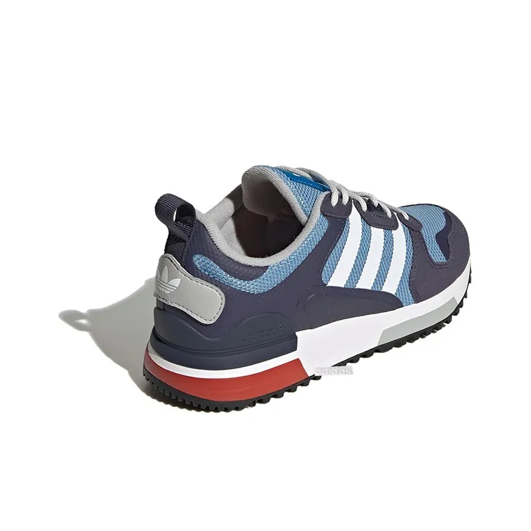 Adidas Originals ZX 700 Breathable And Wear resistant Low Top Sports Casual Shoes Black Blue Teenagers-3