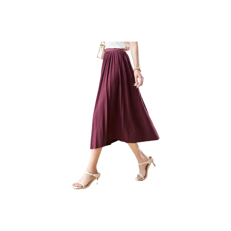 XWI Casual Long Skirts Women's Fuchsia-2