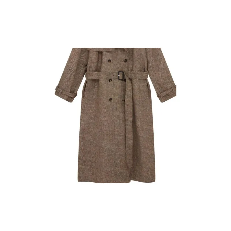 Stella McCartney Belted Waist Herringbone Trench Coat-1