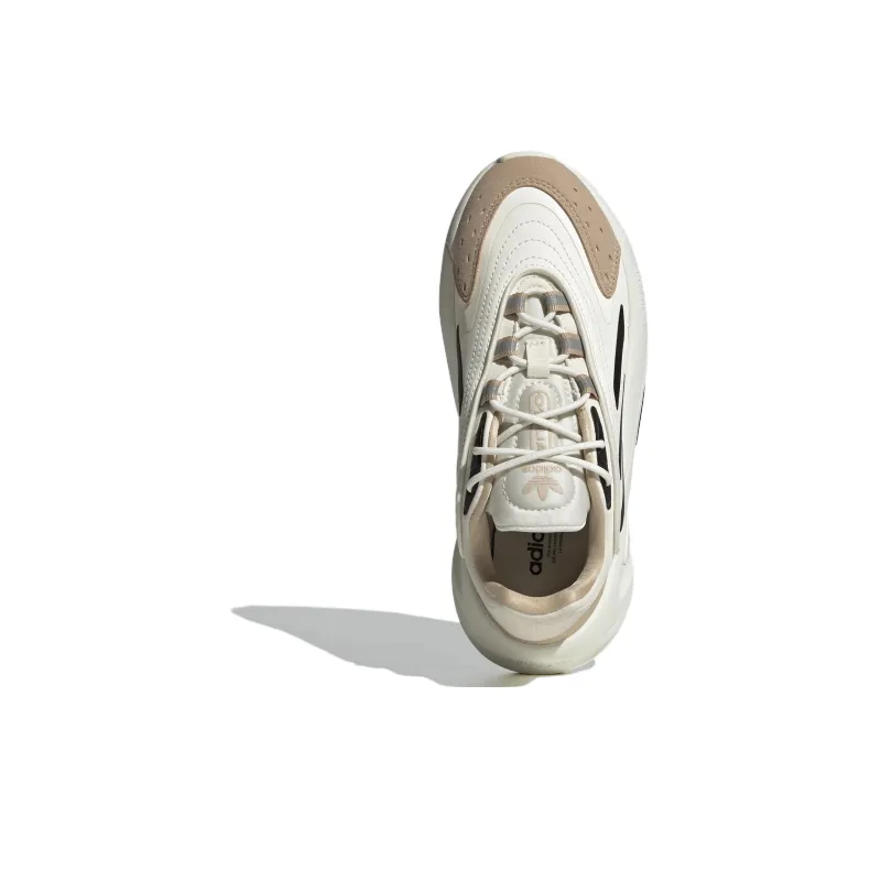 Adidas Originals Ozelia Slip Resistant, Abrasion Resistant, Lightweight Kids Lifestyle Shoes Beige Brown Black Kids'-3