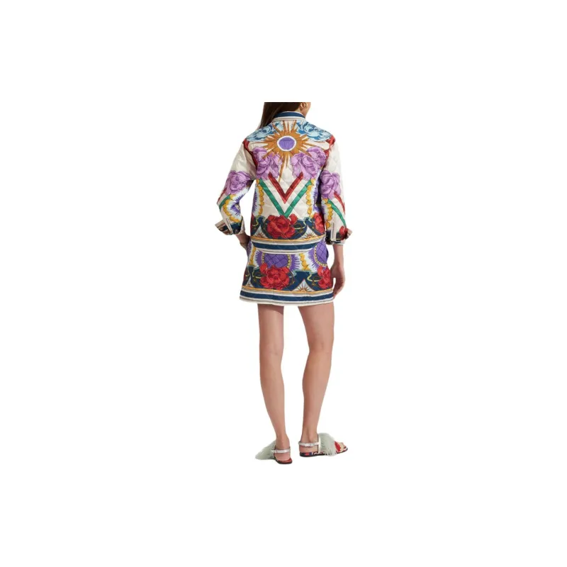 La DOUBLEJ. Edie Floral print Quilted Jacket-3