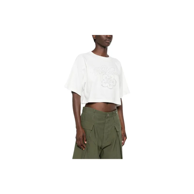 KENZO Embellished Cropped T-Shirt-2
