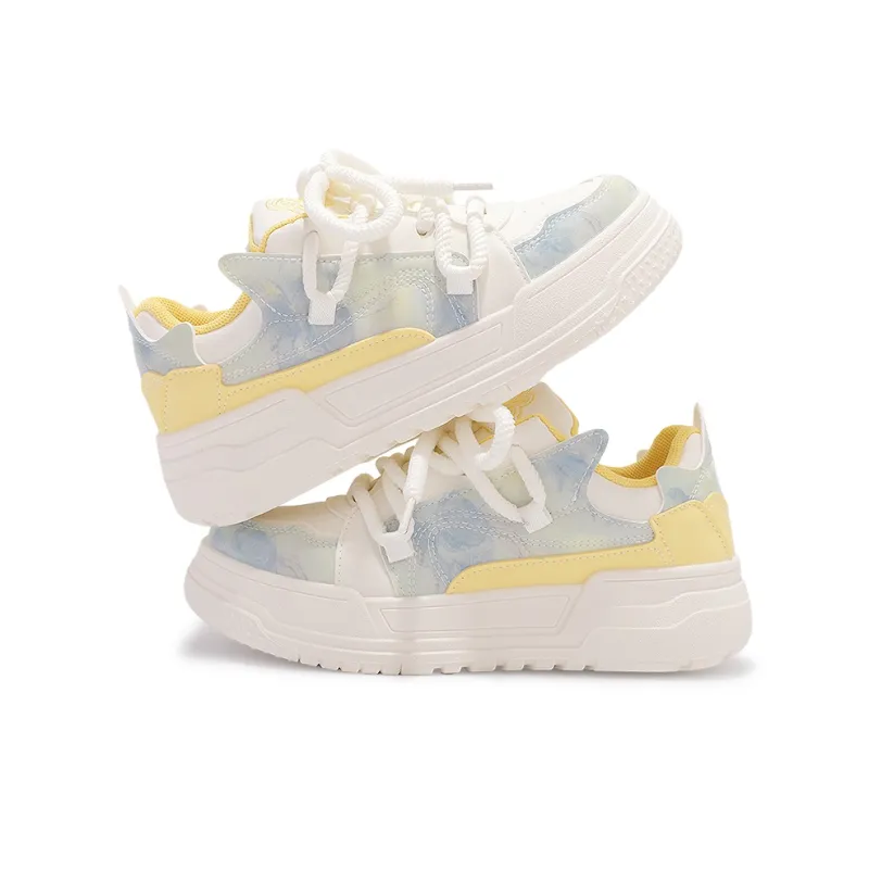 SHUXIAOBEI Anti Slip Wear Resistant Low Top Casual Shoes Women's Misty Blue-4