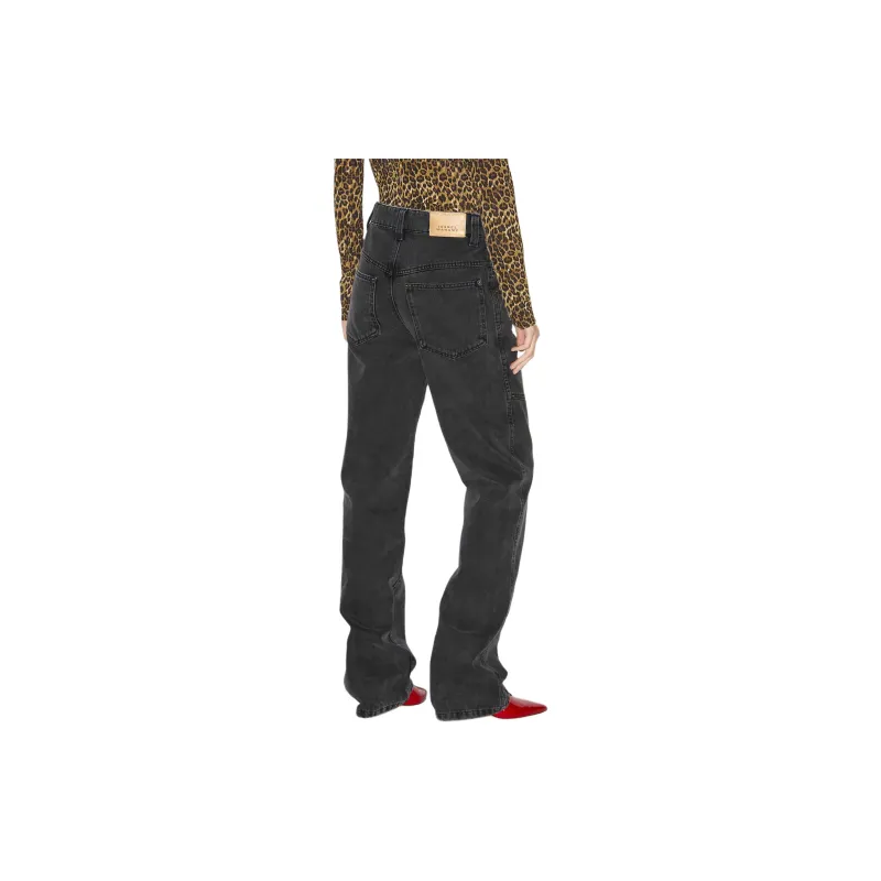 ISABEL MARANT Brinley Logo Patch Jeans-3