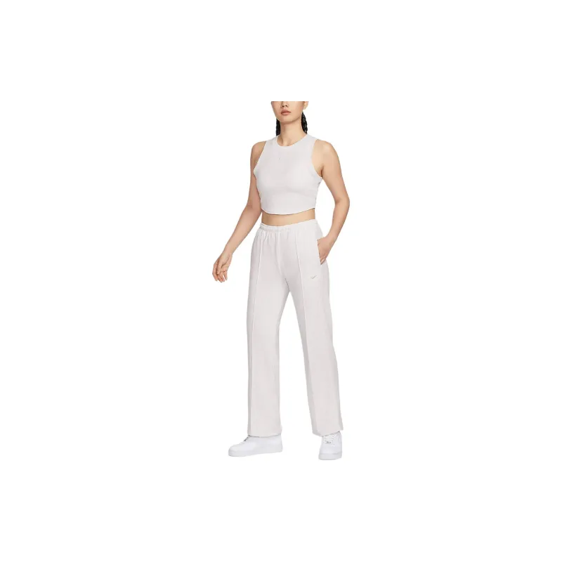 Nike Sportswear Chill Terry Knitted Sports Pants Women's Adjustable Birch Color-2