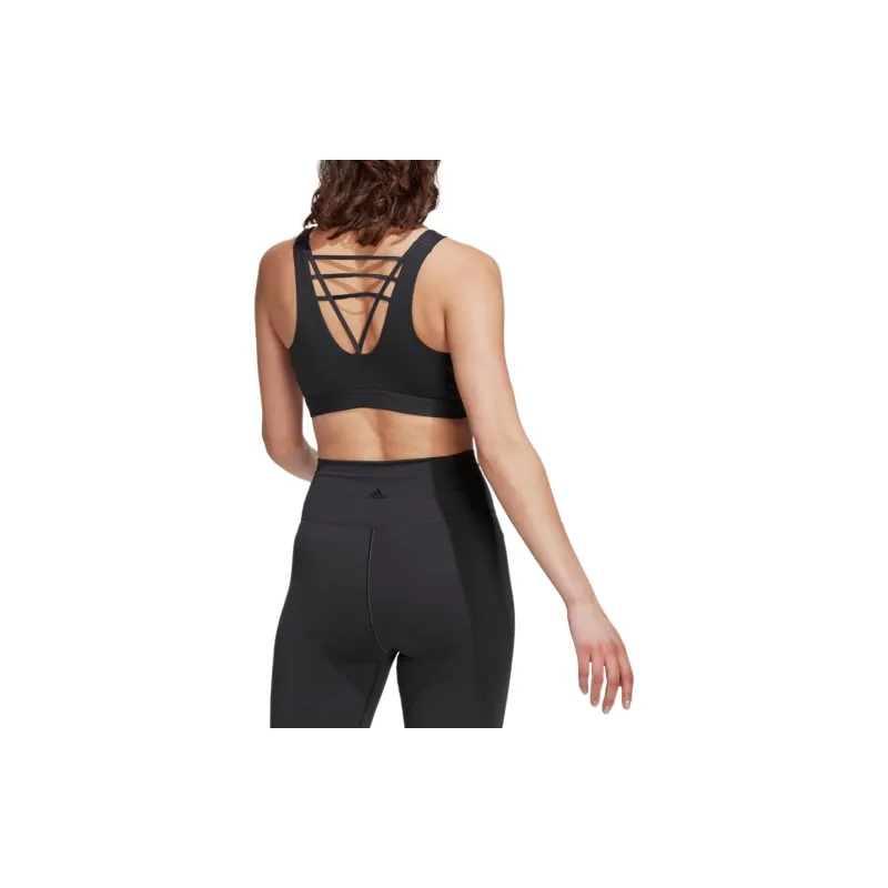 Adidas COREFLOW LUXE BRA Sports Underwear Women's Carbon Black-2